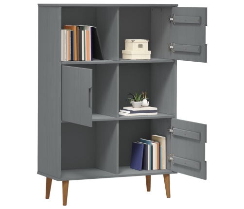 vidaXL Librería MOLDE madera maciza de pino marrón 90x35x133,5 cm