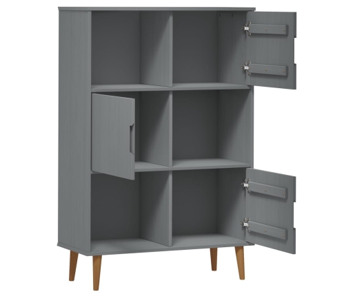 vidaXL Librería MOLDE madera maciza de pino marrón 90x35x133,5 cm