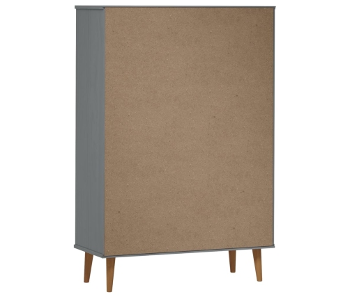 vidaXL Librería MOLDE madera maciza de pino marrón 90x35x133,5 cm