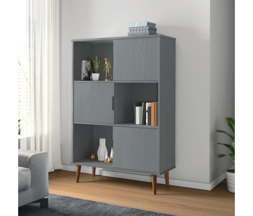 vidaXL Librería MOLDE madera maciza de pino marrón 90x35x133,5 cm