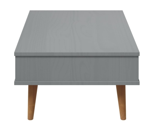 vidaXL Mesa de centro MOLDE madera maciza de pino gris 100x55x31 cm