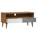 Mueble de TV MOLDE madera maciza de pino marrón 106x40x49 cm