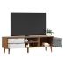 Mueble de TV MOLDE madera maciza de pino marrón 158x40x49 cm