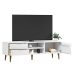 Mueble de TV MOLDE madera maciza de pino blanca 158x40x49 cm