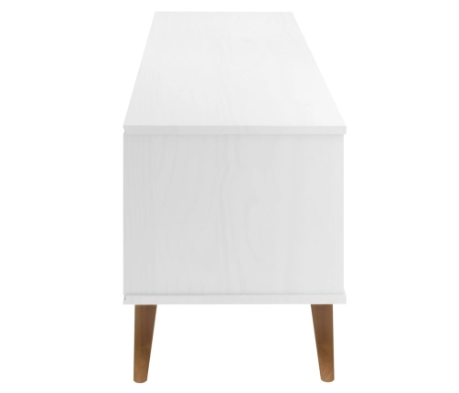 Mueble de TV MOLDE madera maciza de pino blanca 158x40x49 cm