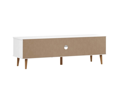 Mueble de TV MOLDE madera maciza de pino blanca 158x40x49 cm