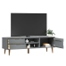 Mueble de TV MOLDE madera maciza de pino gris 158x40x49 cm