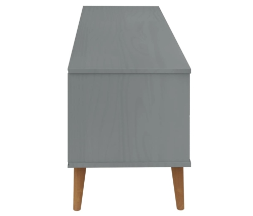 Mueble de TV MOLDE madera maciza de pino gris 158x40x49 cm