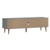 Mueble de TV MOLDE madera maciza de pino gris 158x40x49 cm