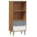 Librería MOLDE madera maciza de pino marrón 60x35x133,5 cm