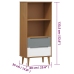 Librería MOLDE madera maciza de pino marrón 60x35x133,5 cm