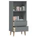 vidaXL Librería MOLDE madera maciza de pino gris 60x35x133,5 cm