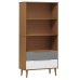 Librería MOLDE madera maciza de pino marrón 85x35x170,5 cm