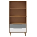 Librería MOLDE madera maciza de pino marrón 85x35x170,5 cm