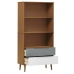 Librería MOLDE madera maciza de pino marrón 85x35x170,5 cm