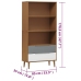 Librería MOLDE madera maciza de pino marrón 85x35x170,5 cm