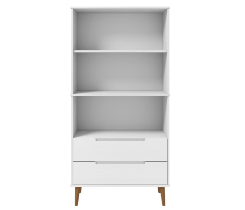 Librería MOLDE madera maciza de pino blanco 85x35x170,5 cm