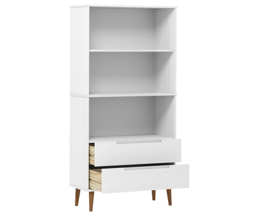 Librería MOLDE madera maciza de pino blanco 85x35x170,5 cm