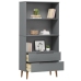 Librería MOLDE madera maciza de pino gris 85x35x170,5 cm