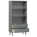 Librería MOLDE madera maciza de pino gris 85x35x170,5 cm