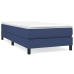 Cama box spring con colchón tela azul 80x200 cm
