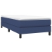 Cama box spring con colchón tela azul 80x200 cm