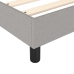 Cama box spring con colchón tela gris claro 90x190 cm