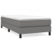 Cama box spring con colchón tela gris oscuro 90x190 cm