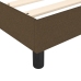 Cama box spring con colchón tela marrón oscuro 90x190 cm