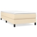 Cama box spring con colchón tela color crema 90x190 cm