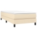 Cama box spring con colchón tela color crema 90x190 cm