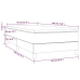 Cama box spring con colchón tela color crema 90x190 cm