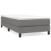 Cama box spring con colchón tela gris oscuro 100x200 cm