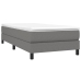 Cama box spring con colchón tela gris oscuro 100x200 cm