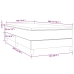 Cama box spring con colchón tela gris oscuro 100x200 cm