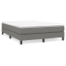 Cama box spring con colchón tela gris oscuro 140x190 cm