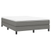 Cama box spring con colchón tela gris oscuro 140x190 cm