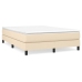 vidaXL Cama box spring con colchón tela color crema 140x190 cm