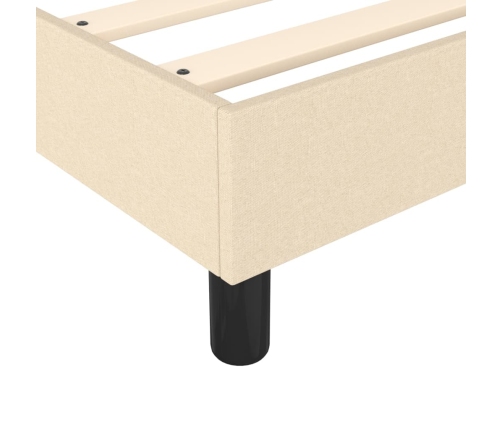 vidaXL Cama box spring con colchón tela color crema 140x190 cm