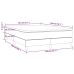 Cama box spring con colchón tela marrón oscuro 140x200 cm