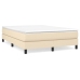 Cama box spring con colchón tela color crema 140x200 cm