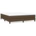 Cama box spring con colchón tela marrón oscuro 180x200 cm