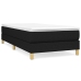 Cama box spring con colchón tela negro 90x200 cm