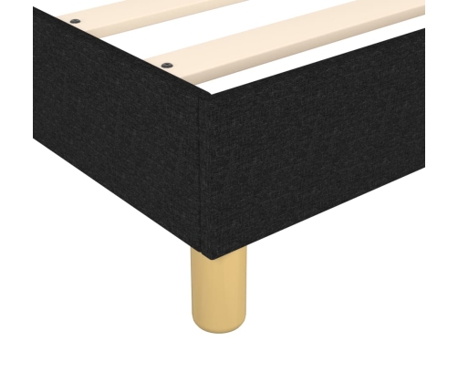 Cama box spring con colchón tela negro 90x200 cm