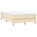 Cama box spring con colchón tela color crema 120x200 cm