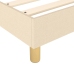 Cama box spring con colchón tela color crema 120x200 cm