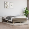 vidaXL Cama box spring con colchón tela gris taupe 140x190 cm