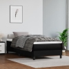 Cama box spring con colchón cuero sintético negro 80x200 cm