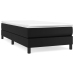 Cama box spring con colchón cuero sintético negro 90x190 cm