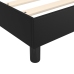 Cama box spring con colchón cuero sintético negro 90x190 cm